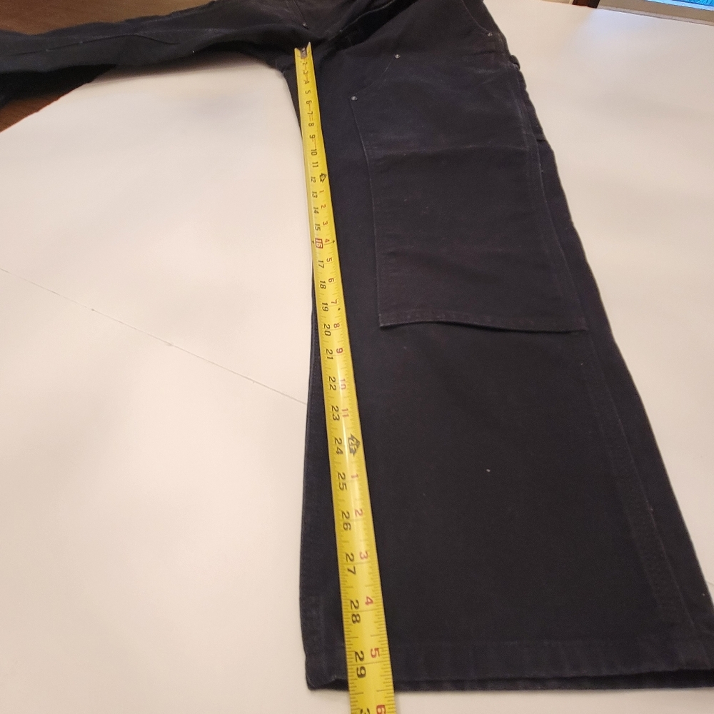 Carhartt Loose Straight Washed Duck Double-Front Jeans Black B136 Men's 30x29 - Picture 15 of 16